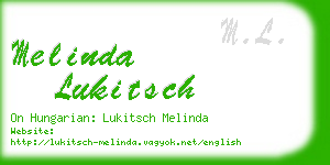 melinda lukitsch business card